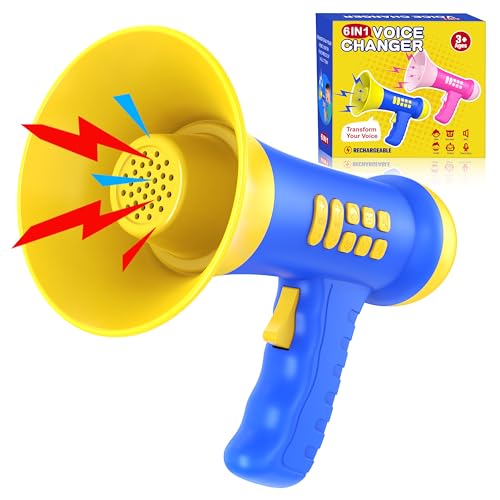 Windidi Rechargeable Voice Changer for Kids - Mini Megaphone with 4 Funny Sound Effects, Echo & Recording