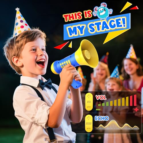 Windidi Rechargeable Voice Changer for Kids - Mini Megaphone with 4 Funny Sound Effects, Echo & Recording