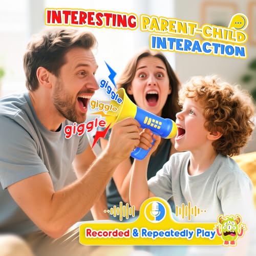 Windidi Rechargeable Voice Changer for Kids - Mini Megaphone with 4 Funny Sound Effects, Echo & Recording