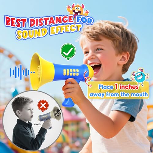 Windidi Rechargeable Voice Changer for Kids - Mini Megaphone with 4 Funny Sound Effects, Echo & Recording