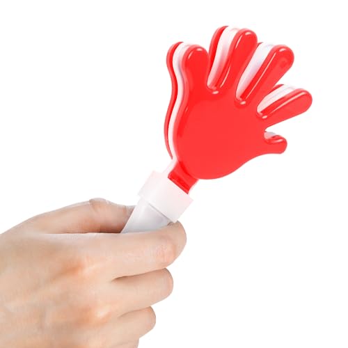 Windy City Novelties 12-Pack Mini Hand Clappers – 7-Inch Plastic Noisemakers, Red/White/Blue