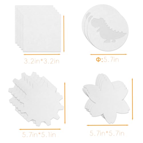 Wings Giant Spin Art Machine Refill Pack: 5 Shapes of Cards & 6 Paint Bottles