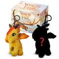 Wings of Fire Dragon Plush Danglers - Sunny & Mystery Dragon Combo Box - Soft Stuffed Animal Toy with Clip