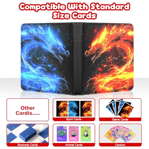 Winsing 9-Pocket Card Binder – Yellow, Holds 900 Cards, 50 Removable Sleeves for Kids