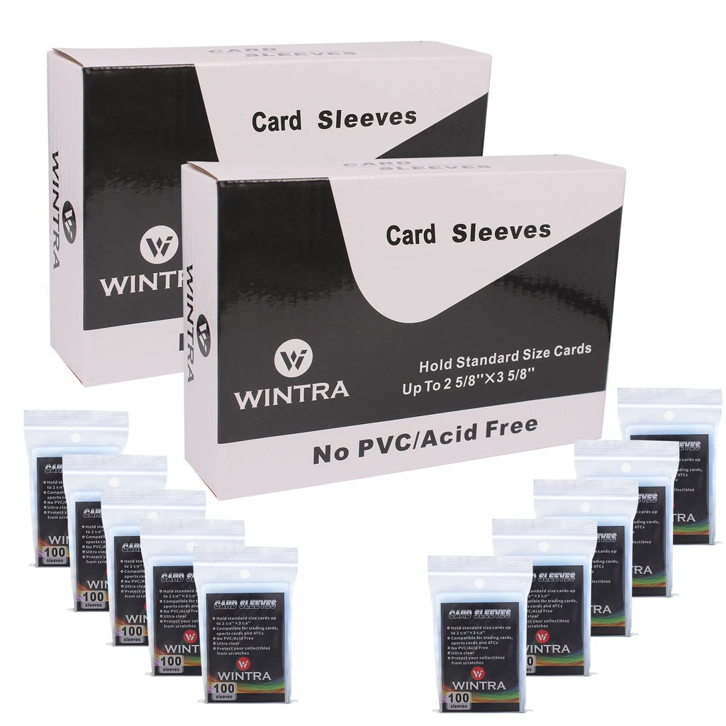 WINTRA 1000 Clear Penny Card Sleeves – 2-5/8 x 3-5/8" Soft Protectors for Sports & Trading Cards