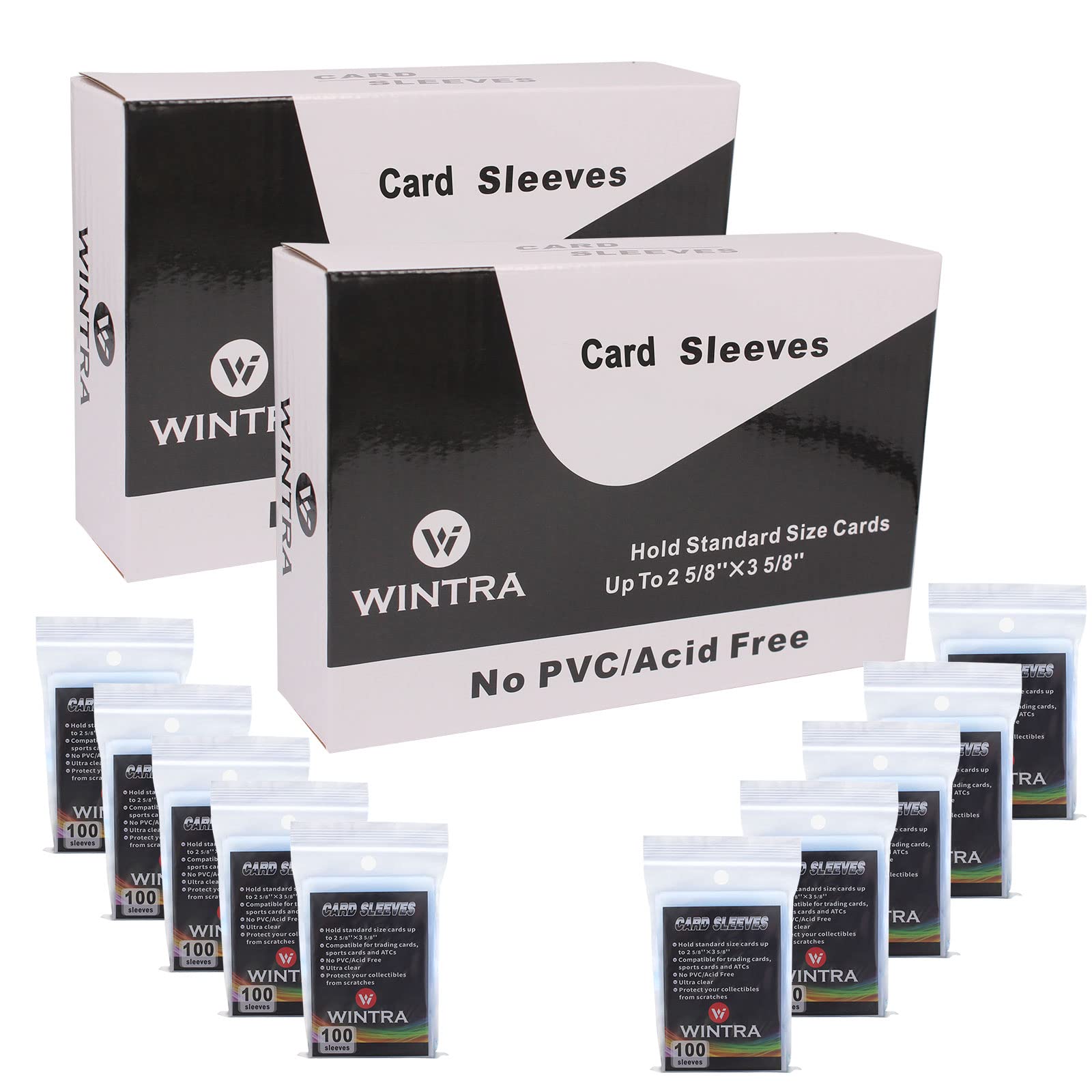 WINTRA 1000 Clear Penny Card Sleeves – 2-5/8 x 3-5/8" Soft Protectors for Sports & Trading Cards
