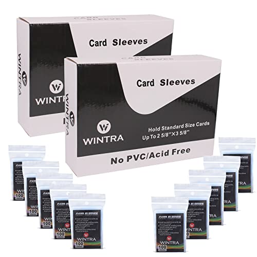WINTRA 1000 Clear Penny Card Sleeves – 2-5/8 x 3-5/8" Soft Protectors for Sports & Trading Cards