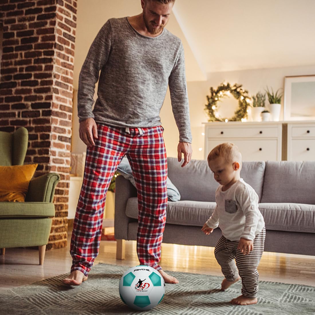 Wisdom Leaves Mini Soccer Ball Size 1.5 for Toddlers – Soft, Lightweight (160g) for Indoor & Outdoor Play