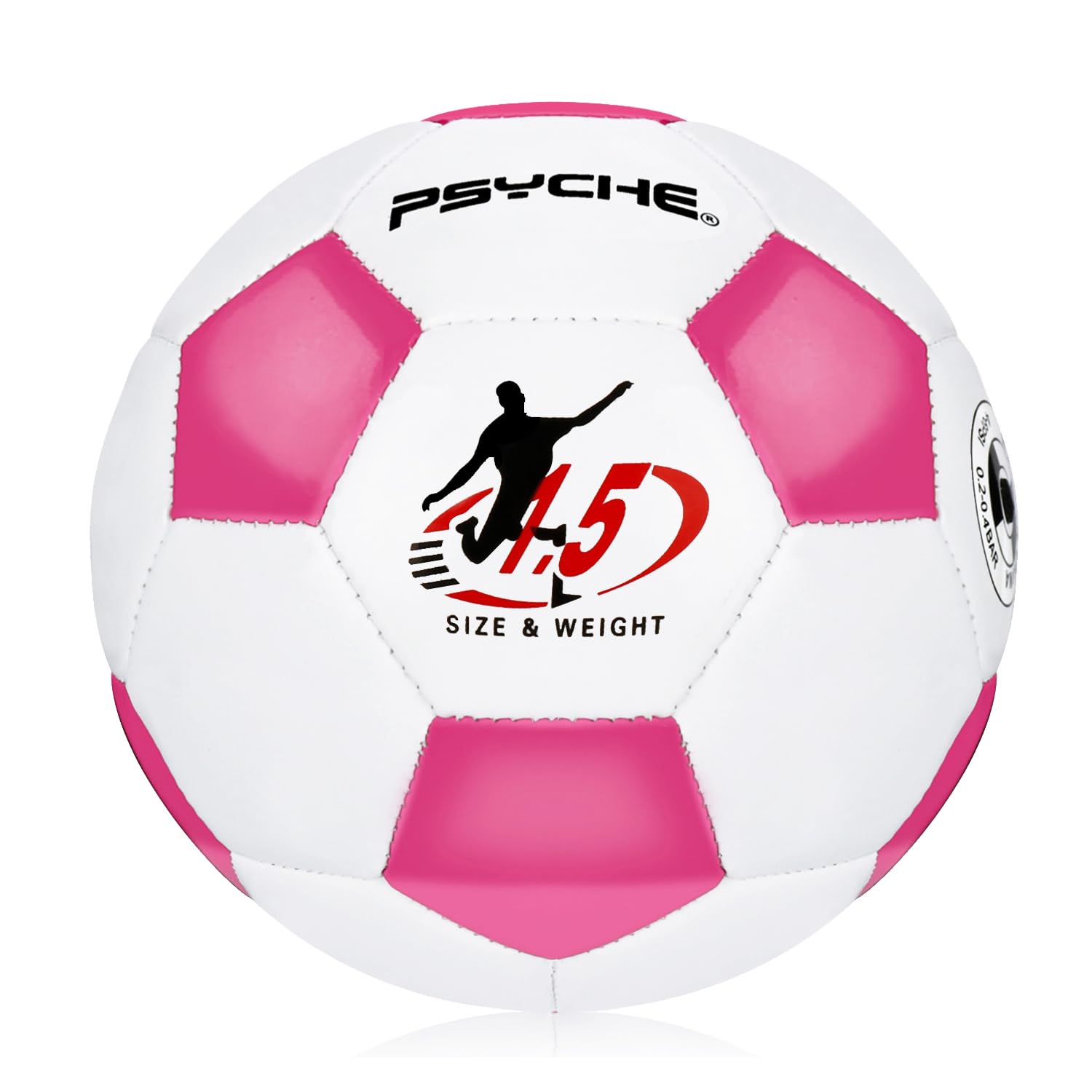 Wisdom Leaves Mini Soccer Ball Size 1.5 – Soft Lightweight PVC Ball for Toddlers & Kids, Indoor/Outdoor Play, Rose Red-White