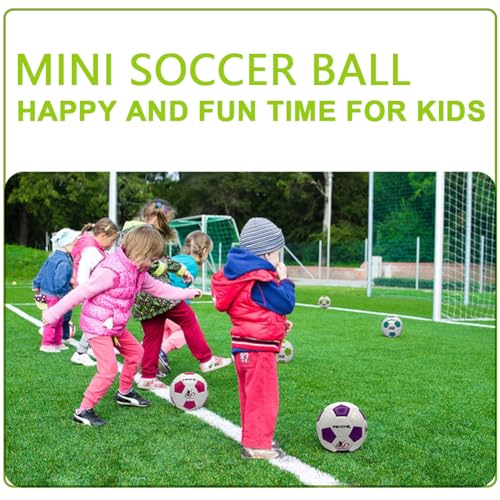 Wisdom Leaves Mini Soccer Ball Size 1.5 – Soft Lightweight PVC Ball for Toddlers & Kids, Indoor/Outdoor Play, Rose Red-White