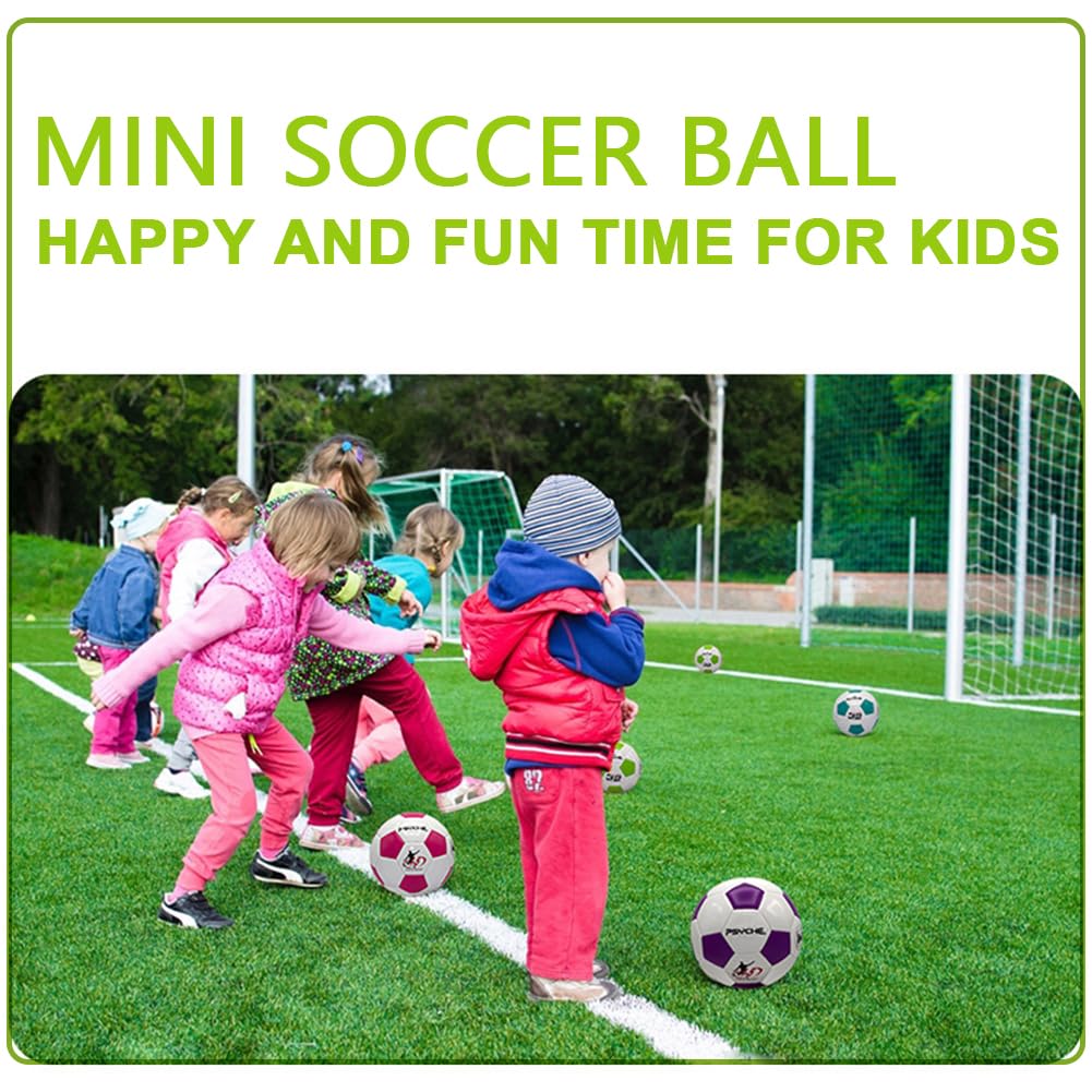 Wisdom Leaves Mini Soccer Ball Size 1.5 – Soft Lightweight PVC Ball for Toddlers & Kids, Indoor/Outdoor Play, Rose Red-White