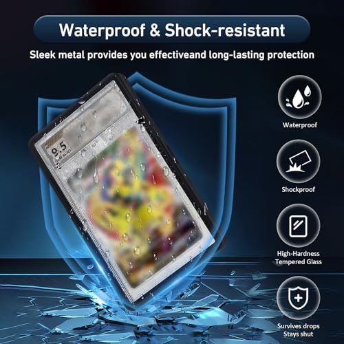 Wisvov Gold Aluminum Alloy Magnetic Graded Card Case – Drop-Tested 9-Point Lock Protector for 35PT PSA/CSG Slabs, UV Resistant Display & Long-Term Storage