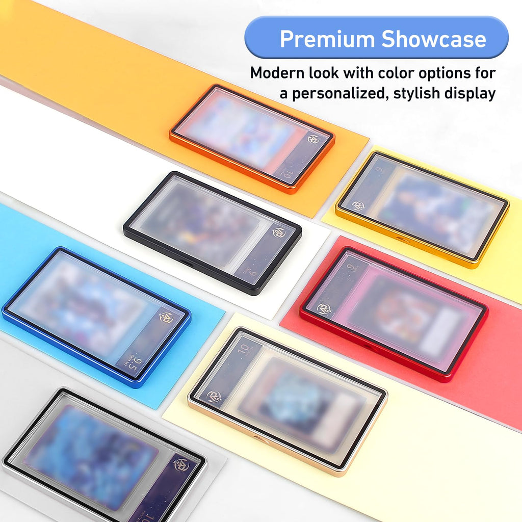 Wisvov Gold Aluminum Alloy Magnetic Graded Card Case – Drop-Tested 9-Point Lock Protector for 35PT PSA/CSG Slabs, UV Resistant Display & Long-Term Storage