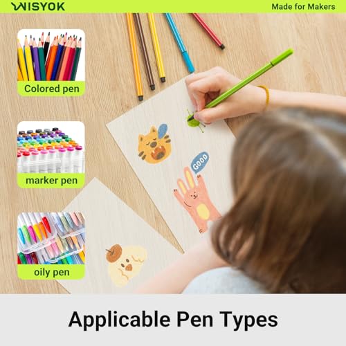 WISYOK 50 Pack Shrinky Plastic Sheets - 8.5 x 5.8 inch Frosted PVC Film for DIY Keychains Crafts