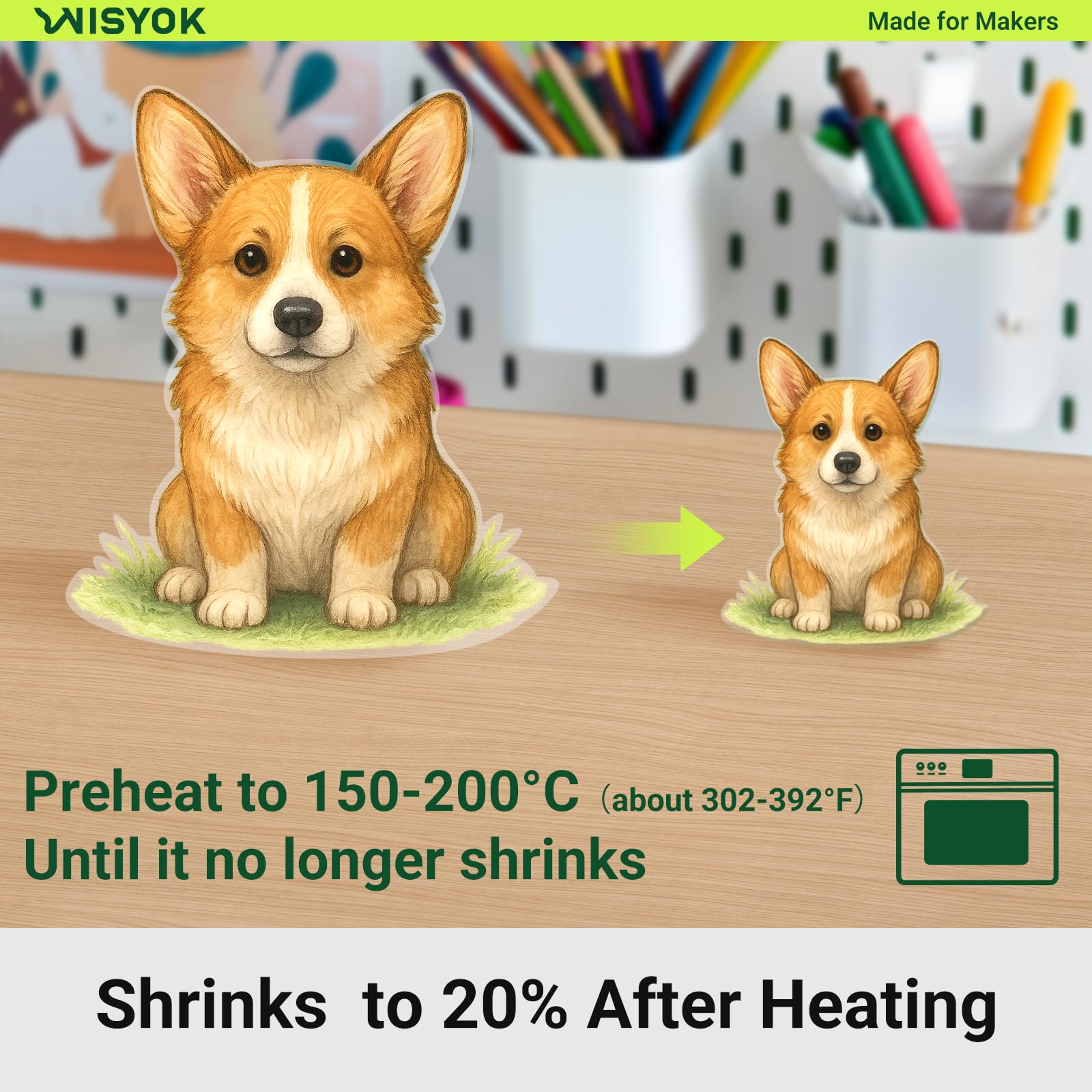 WISYOK 50 Pack Shrinky Plastic Sheets - 8.5 x 5.8 inch Frosted PVC Film for DIY Keychains Crafts