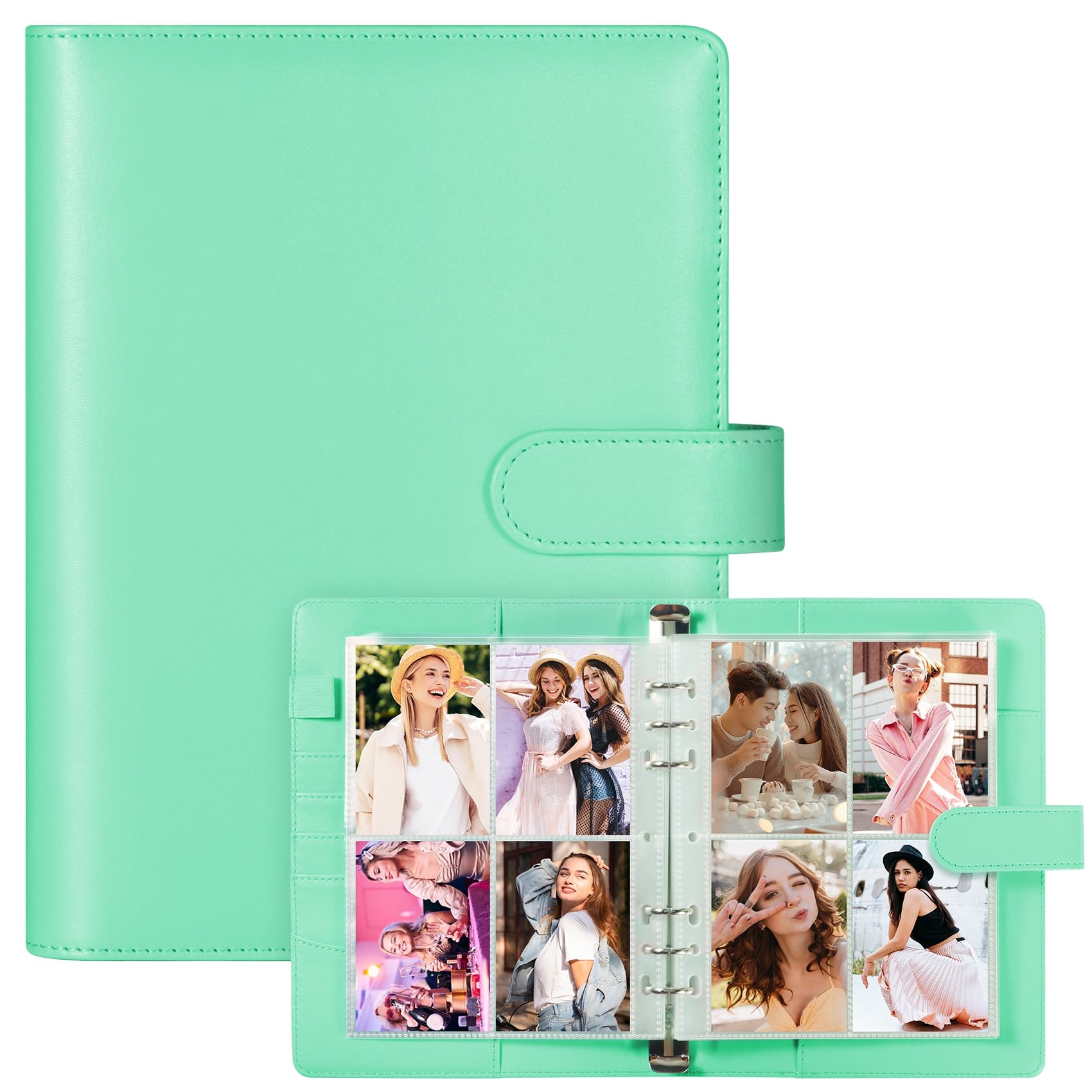 WITHYU A5 Card Collector Binder – Green PU Leather, 240 Card Capacity