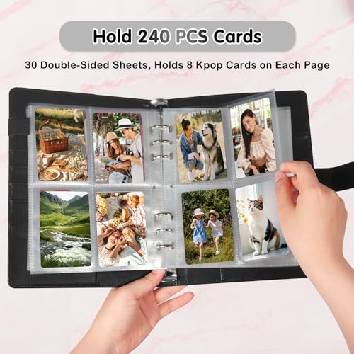 WITHYU A5 Photocard Binder – PU Leather 240-Card Album with Magnetic Closure