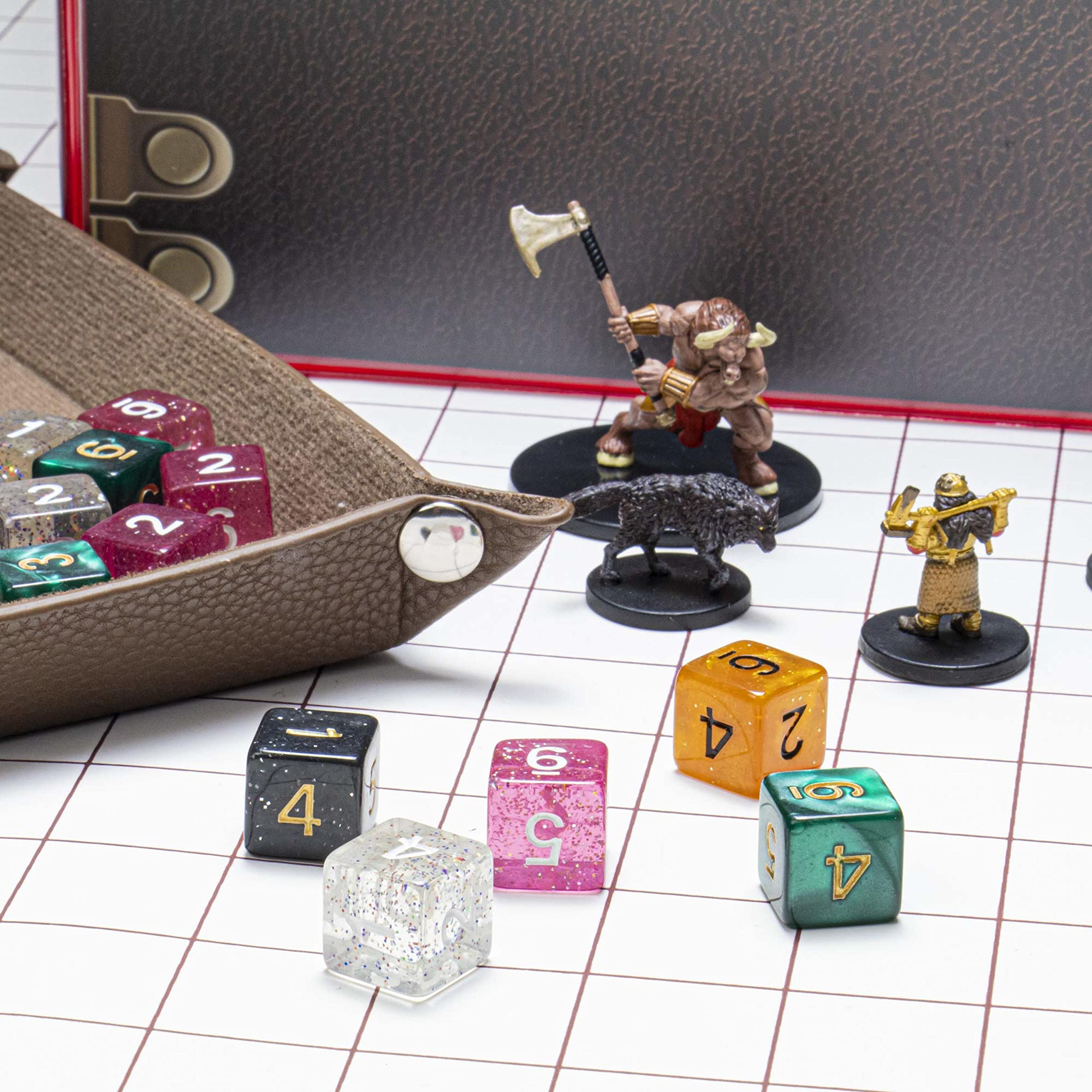 Wiz Dice Bulk D6 Pack – 25 Random-Color Polyhedral Dice for RPGs