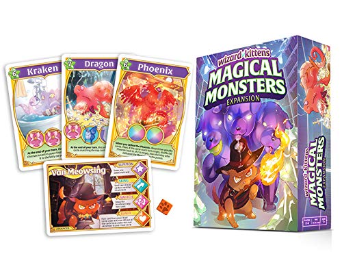 Wizard Kittens: Magical Monsters Expansion – Adds a 6th Player, Van Meowsing, and New Cards