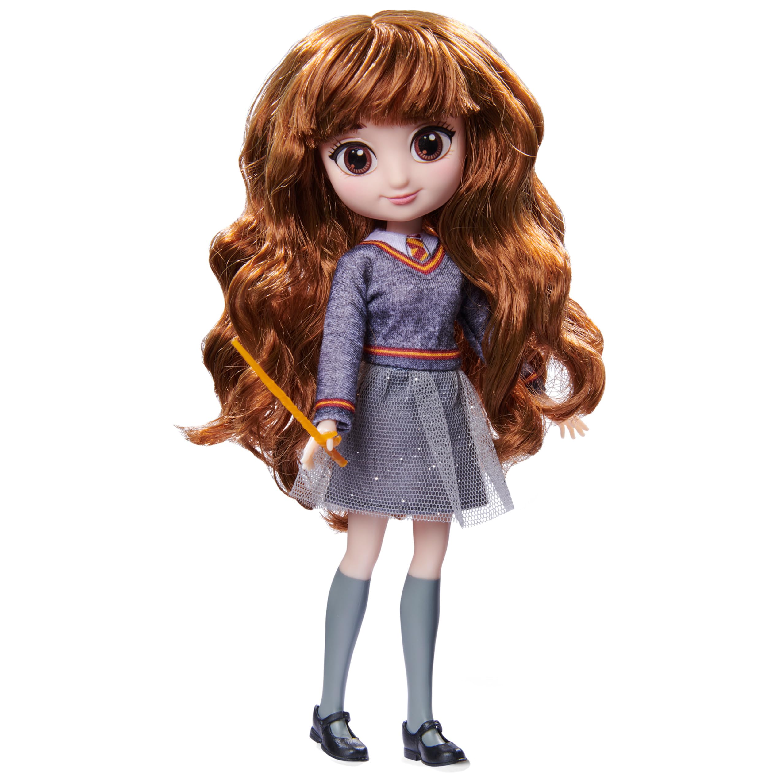 Wizarding World Harry Potter 8-Inch Hermione Granger Doll with Wand and Hogwarts Uniform, Toy for Kids Ages 5+