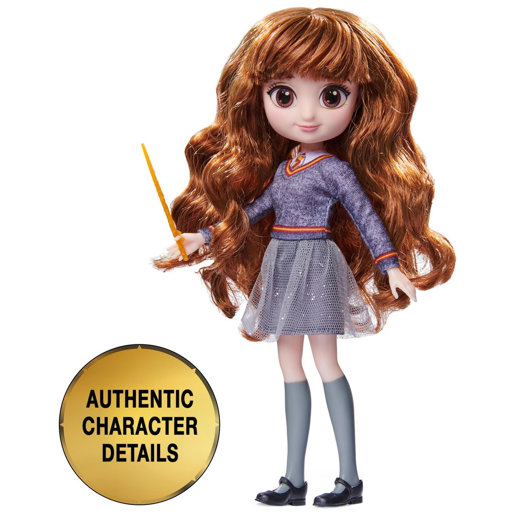 Wizarding World Harry Potter 8-Inch Hermione Granger Doll with Wand and Hogwarts Uniform, Toy for Kids Ages 5+