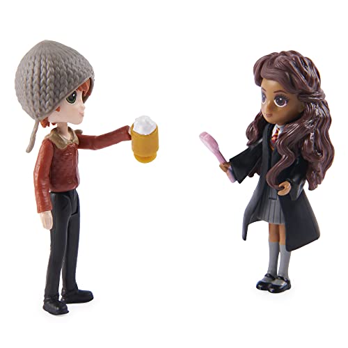 Wizarding World Harry Potter Magical Minis Ron Weasley & Parvati Patil Doll Set - 2 Poseable Figures with Accessories for Ages 6+