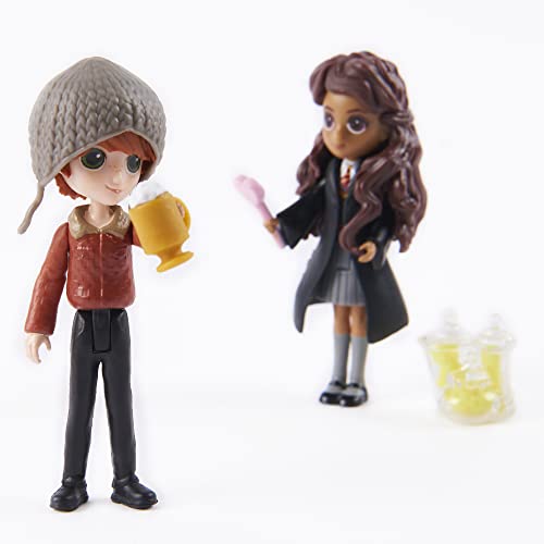 Wizarding World Harry Potter Magical Minis Ron Weasley & Parvati Patil Doll Set - 2 Poseable Figures with Accessories for Ages 6+