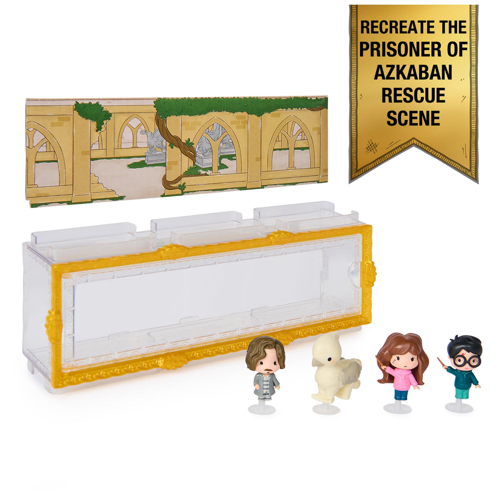 Wizarding World Harry Potter Micro Magical Moments Prisoner of Azkaban Rescue Set – 4 Mini Figures and Stackable Display Case