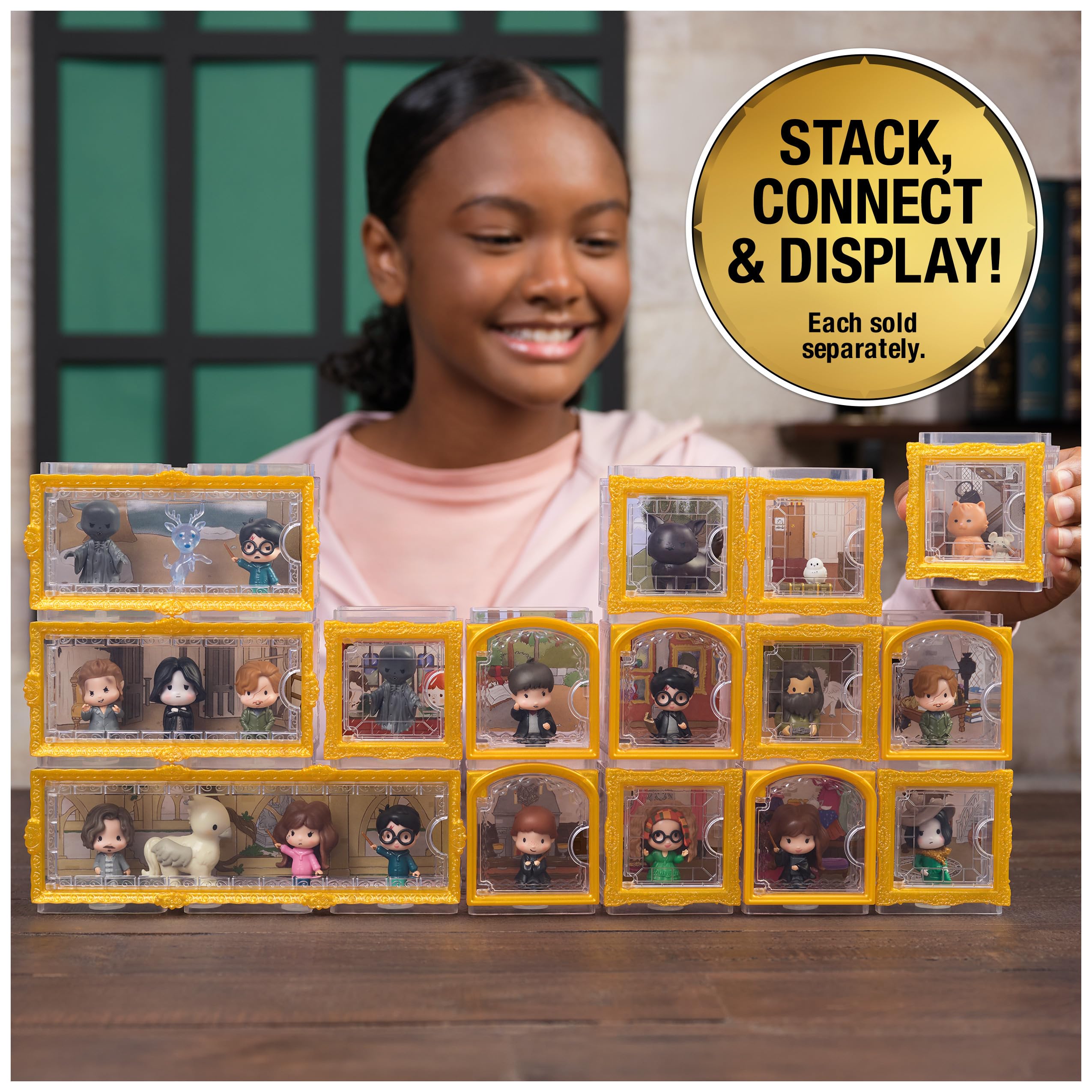 Wizarding World Harry Potter Micro Magical Moments Prisoner of Azkaban Rescue Set – 4 Mini Figures and Stackable Display Case
