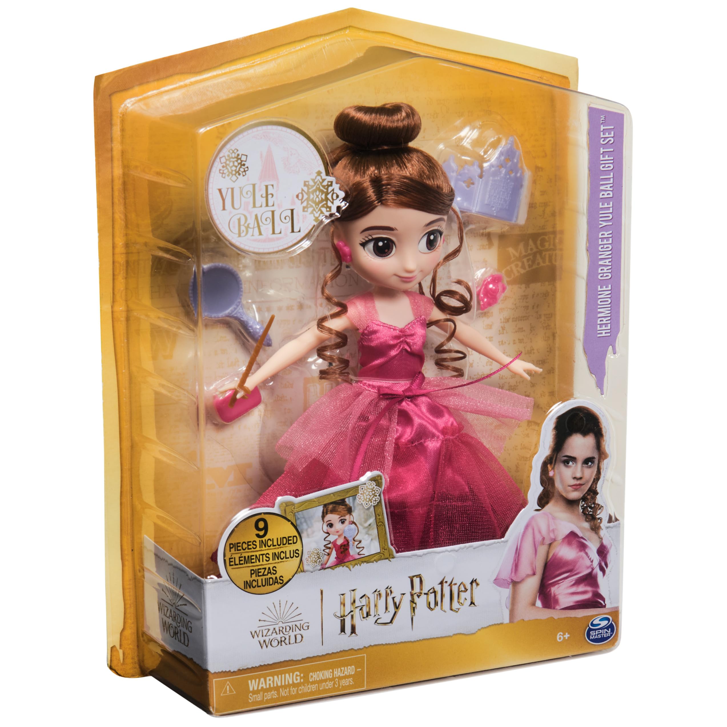 Wizarding World Hermione Granger Yule Ball Doll Set – 8-Inch, 9 Pieces with Accessories