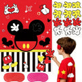 Woansju Red Mouse Birthday Party Game - Pin the Palm on the Mouse with 24 Stickers
