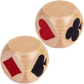WodGod Double Trump Marker Dice - Big Size 1.57" Wooden Euchre Indicator for Card Games