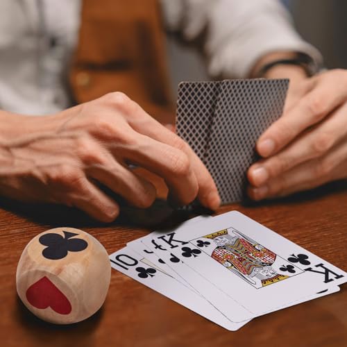WodGod Double Trump Marker Dice - Big Size 1.57" Wooden Euchre Indicator for Card Games