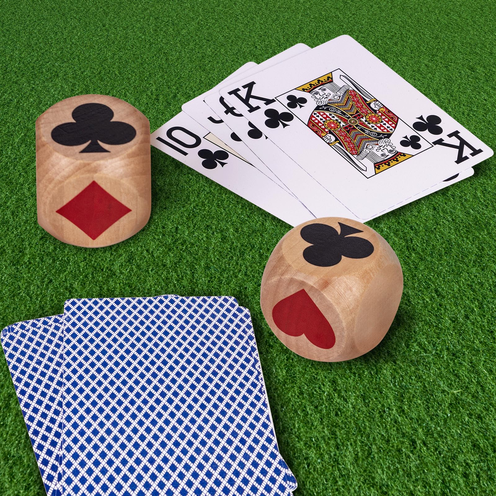 WodGod Double Trump Marker Dice - Big Size 1.57" Wooden Euchre Indicator for Card Games