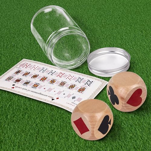 WodGod Double Trump Marker Dice - Big Size 1.57" Wooden Euchre Indicator for Card Games