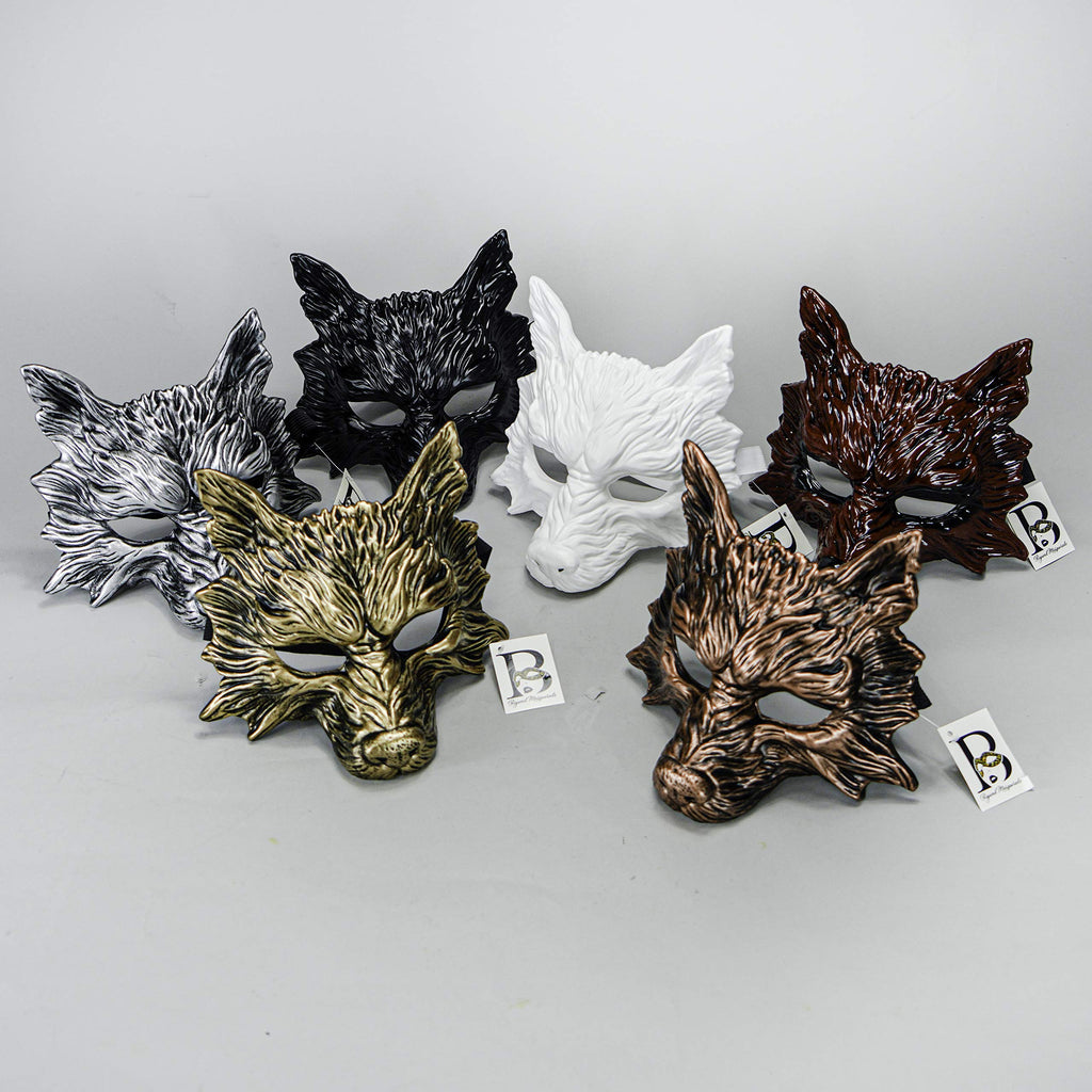 Wolf Mask for Masquerade and Cosplay – Eco-Friendly Hand Washable Adult Mask by Beyond Masquerade