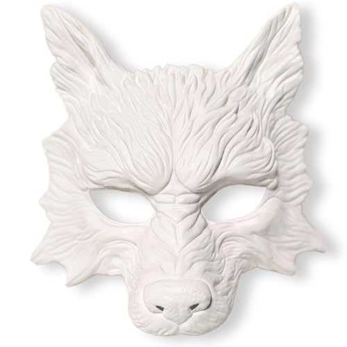 Wolf Mask for Masquerade and Cosplay – Eco-Friendly Hand Washable Adult Mask by Beyond Masquerade