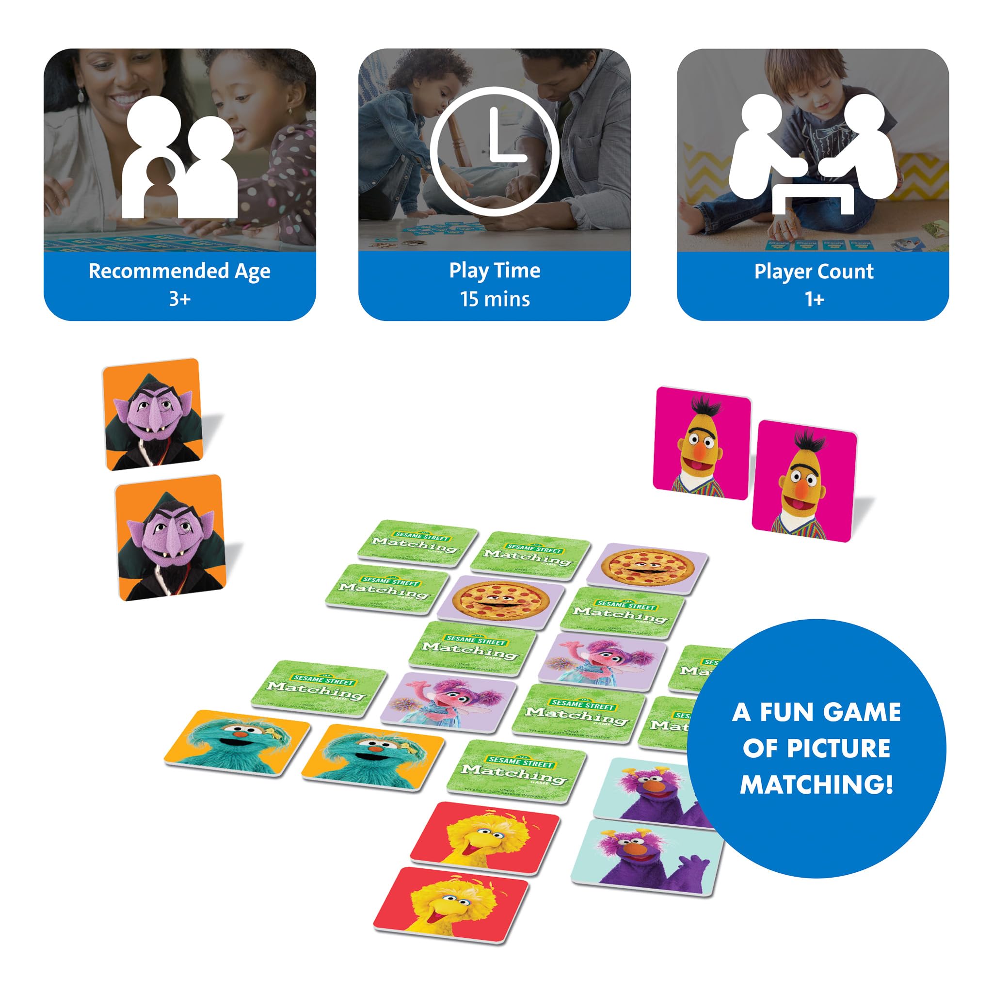 Wonder Forge Sesame Street Memory Matching Game – 72 Tiles with Elmo, Big Bird & Friends for Toddlers Ages 3-6