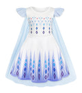 WonderBabe Princess Dress with Cape – Girls Christmas Birthday Party Costume, Toddler Ruffle Sleeve Fancy Outfit