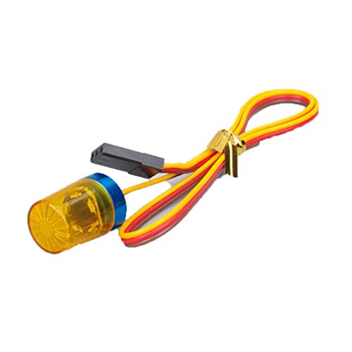 WONFAST 2-Pack Yellow RC Car Strobe Lights - 360° Rotating LED with 5 Modes for 1/8 1/10 Scale Models