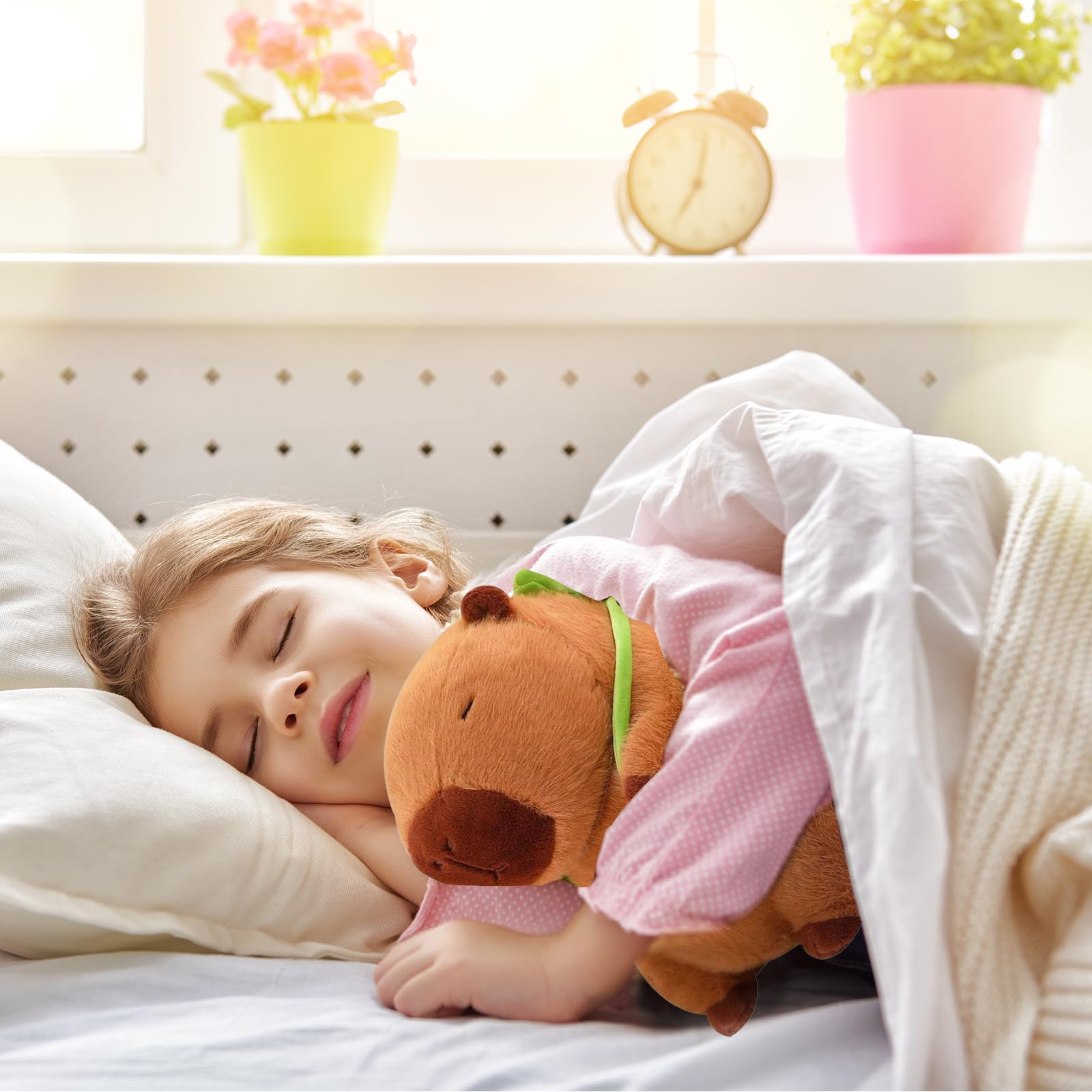 Wonfirang Capybara Plush with Detachable Turtle Backpack – 9 Inch Kawaii Stuffed Animal for Girls, Cute Birthday Gift
