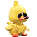 Wonuu Bobble Head Duck: Yellow Shaking Head Duck Car Dashboard Decor with Glasses and Accessories