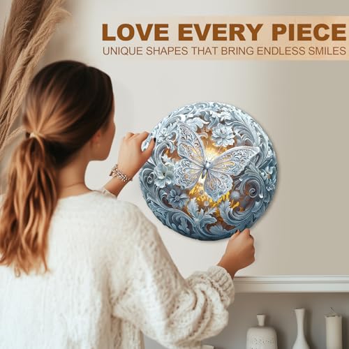 WOODBESTS Celestial Wings Wooden Puzzle – 100-Piece Adult Jigsaw, 8.5x8.5 inches, Laser-Cut Unique Shapes