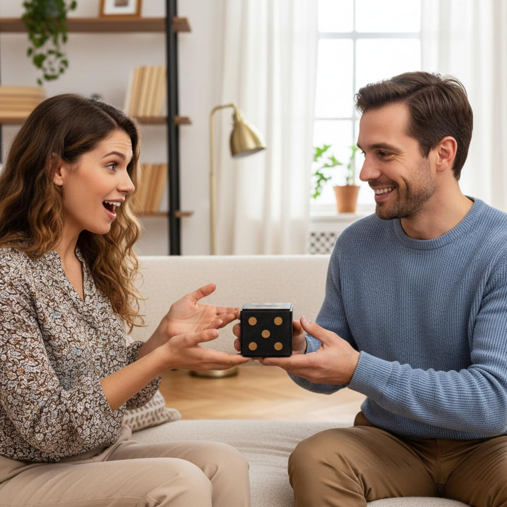 Wooden Dice Puzzle Box with Hidden Compartment – Money Gift Holder and Brain Teaser by Winshare