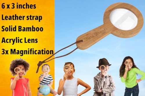 Wooden Magnifying Glass for Kids – Hero Brands, Lightweight & Safe Glass Lens