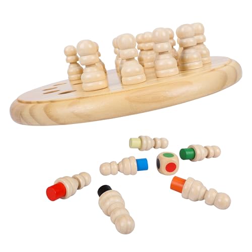 Wooden Memory Chess Game – 7.5 Inch Matching Stick Board Game for Kids Ages 3-100