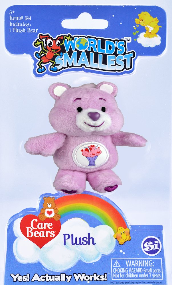 World's Smallest Care Bears Mini Plush – Random Collectible Embroidered Stuffed Toy (Styles Vary)