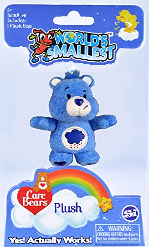 World's Smallest Care Bears Mini Plush – Random Collectible Embroidered Stuffed Toy (Styles Vary)