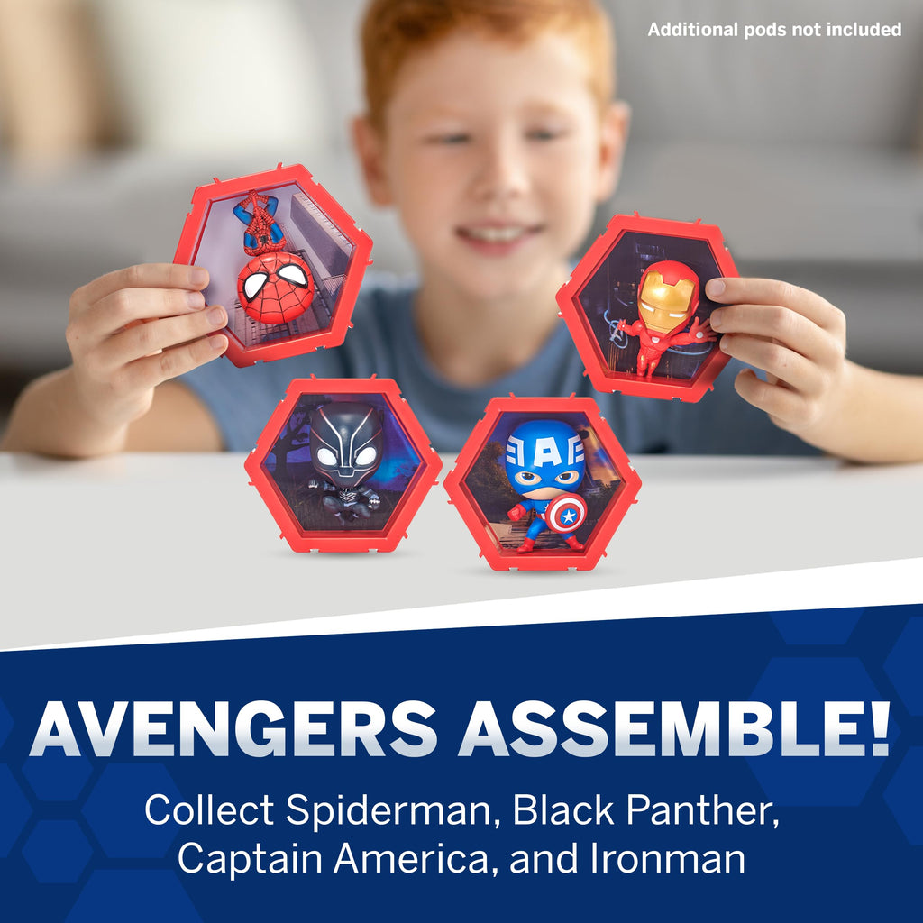 WOW! PODS 4D Marvel Spider-Man & Black Panther 2-Pack – Connectable Action Figures with Lenticular Display