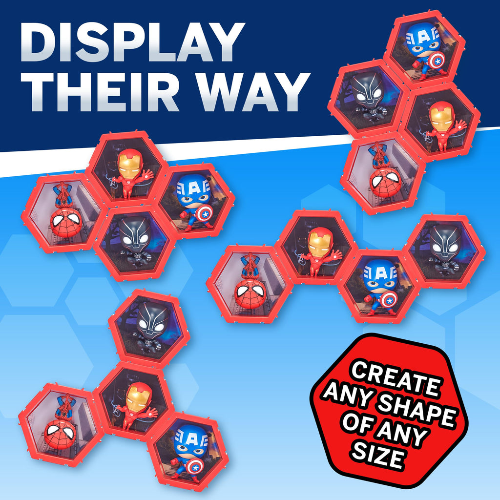 WOW! PODS 4D Marvel Spider-Man & Black Panther 2-Pack – Connectable Action Figures with Lenticular Display